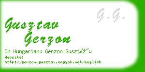 gusztav gerzon business card